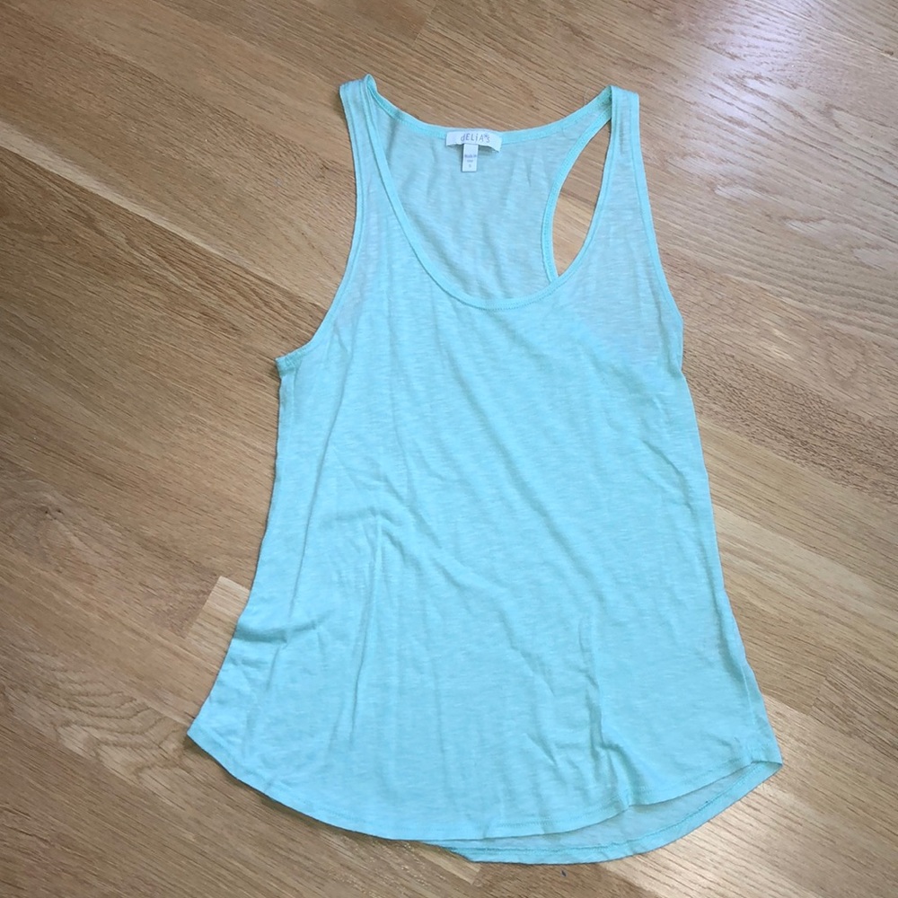 simple sea-foam green tank top!